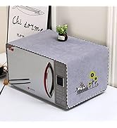 YUZHANGHE Microwave Oven Cover Dust Oil Proof Cotton Linen Waterproof Fabric Cloth Machine Protec...