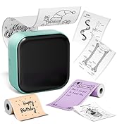 Ponek Print Pod Mini Printer, Sticker Printer M02X, Mini Sticker Printer with 3 Colors Sticker, B...