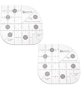 DICOSMETIC 2Pcs Curved Corner Ruler Acrylic Quilting Rulers 8.03x8.03 Inch Sewing Patchwork Ruler...