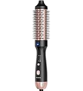 Thermal Brush for Less Damage, Zavarea 1.5 Inch Heated Round Brush for Blowout Look, Heated Curli...