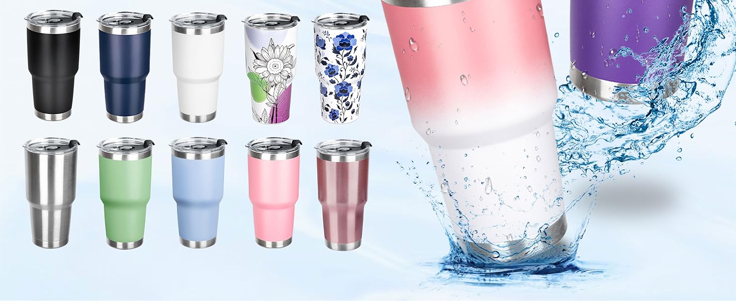 30oz insulated cup with straw