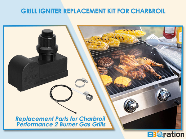 DHLG-1T Grill Igniters Kit for Charbroil Ignitor Replacement Kit, 1 Outlets AAA Battery Tact Push