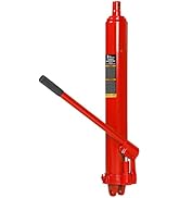 Big RED AQD3TR Hydraulic Long Ram Jack 3 Ton Heavy Duty Engine Hoist Cylinder with Clevis Base &amp; ...
