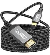 UVOOI USB C to HDMI Cable 15 FT, 4K@60Hz USB-C Type C to HDMI Cable Long Braided 2.0 Cord (Compat...