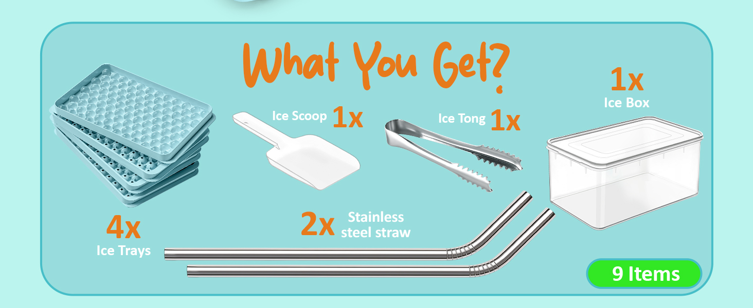 Mini Round Tiny Pebble Nugget Crushed Ice Cube Tray Freezer Ice Mold Ice Box Straw Bin Container 
