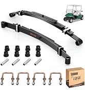 10L0L Heavy Duty Golf Cart Rear Leaf Spring Kit - 4-leaf Spring with Bushings &amp; Sleeves for EZGO ...