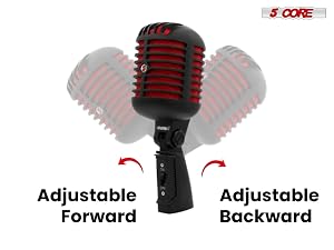 RTRO MIC CH BLK-RED