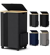 BlissTotes 75L Laundry Basket Slim Laundry Hamper with Wheels Lid, Collapsible Laundry Hampers, L...