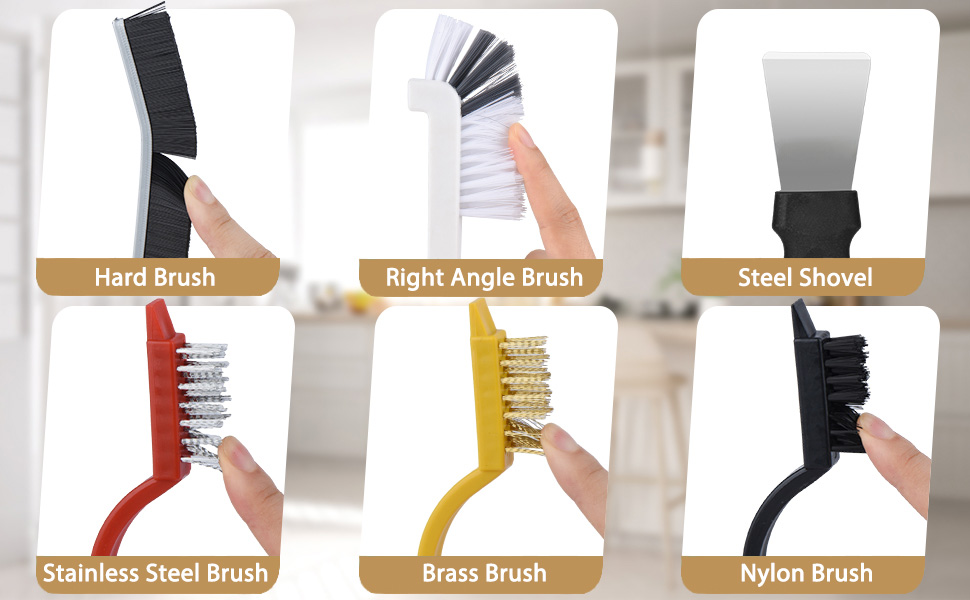 hard bristle crevice cleaning brush