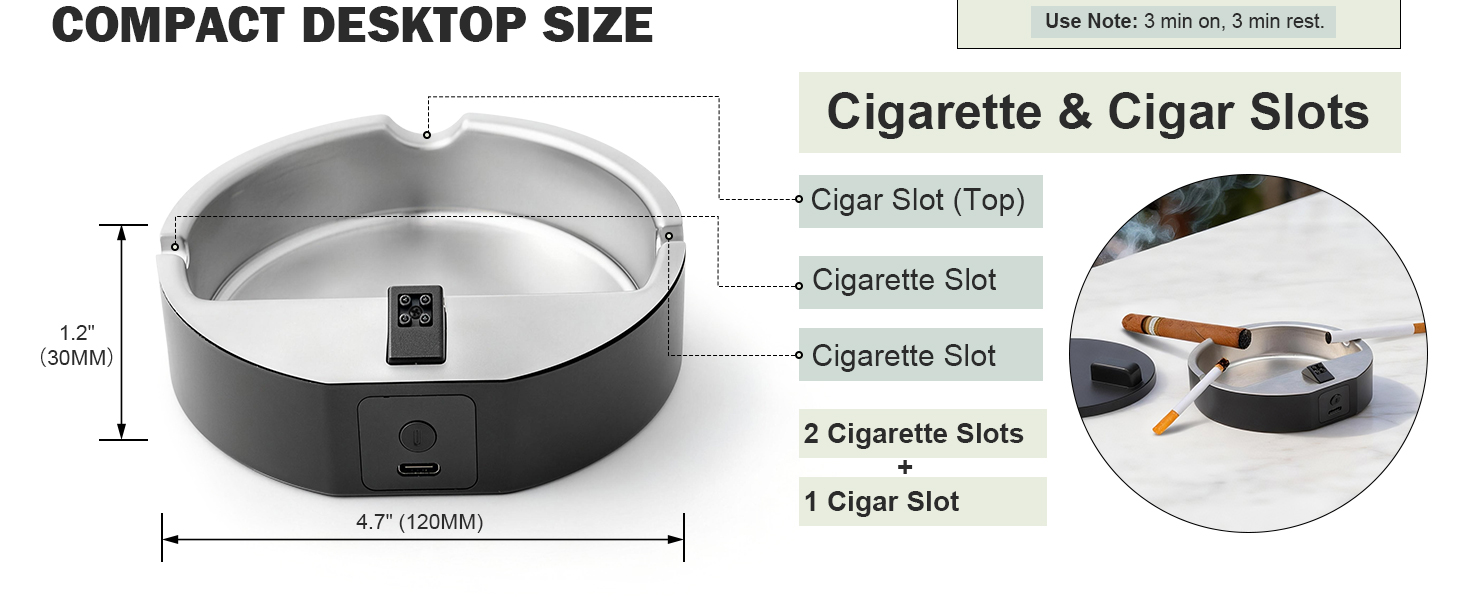 smokeless ash tray indoor