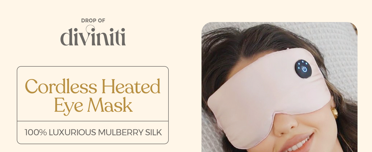 CordlessEyeMaskforDryEyes100% Mulberry SIlk Warm Compress