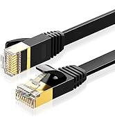 Tianle Flat Cat8 Ethernet Cable, 26AWG Cat 8 Network Internet LAN Cable High Speed 40Gbps 2000Mhz...