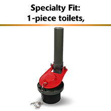 1-piece toilet flush valve