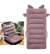 ELFJOY Desk Chair Cushion 85cm Office Chair Cushion Seat Cushion with Back Support Lounger Cushio...