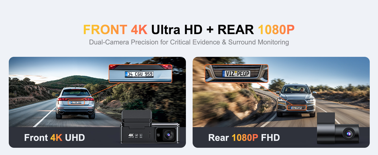 dashcam front and rear camera