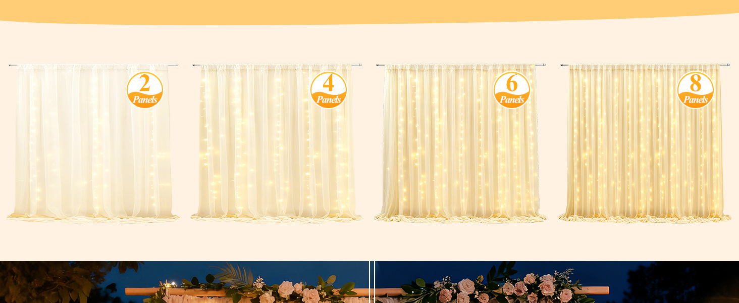 Sheer backdrop curtain