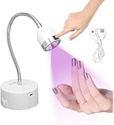 Touch Switch Gel x Lamp, 9W Rechargeable Gooseneck UV Lamp for Gel x Nails, Portable Flash Cure L...