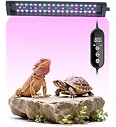 9.8 Inch Reptile LED UVB Light, Ferguson Zone 1-4 Selectable, Auto Cycle Timer, Independent Brigh...