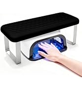 AIKYA Manicure Hand Rest for Nails Tech - Erasable Nail Arm Rest with Comfort Memory Foam, High R...