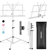 CAHAYA Portable Sheet Music Stand: Dual Use Desktop Book Holder Folding Lightweight Extra Stable ...