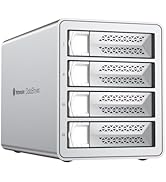 Yottamaster VN400C3 4 Bay Hard Drive Enclosure, 10Gbps Daisy-Chain 4 Bay DAS, Aluminum USB C DAS ...