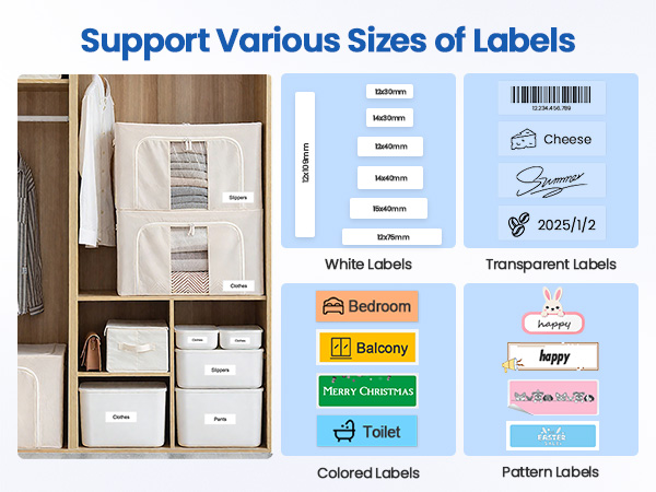 Support Various Sizes of Labels