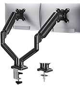 HUANUO Dual Monitor Mount for 2 Monitors up to 32 inches, Each Arm Holds Max 22lbs, Dual Monitor ...