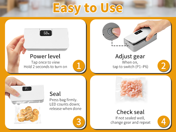 mini bag sealer with cutter and magnet