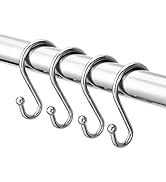 BellRhein Shower Curtain Hooks, Metal Shower Hooks for Shower Curtain Rod, Rust Proof Metal Showe...
