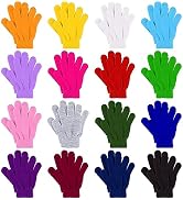 Glooarm 16 Pairs Kids Gloves Winter Boys or Girls Gloves Children's Warm Knit Magic Gloves Bulk f...
