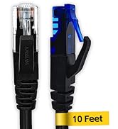 XANHAM Cat6 Crossover Ethernet Cable UTP 10FT T-568A to T-568B RJ45 Male to Male Unshield Network...