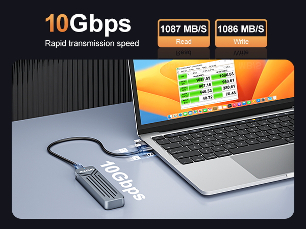 M.2 NVMe SSD Enclosure USB3.2 GEN2 10Gbps