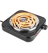 TeqHome Hot Plate, 1000W Portable Electric Stove for Cooking with 5 Levels Adjustable Temperature...