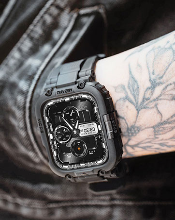 amBand M1 Sport Apple Watch Bands with Case Black