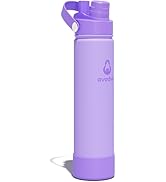 avodvo 24oz Insulated Water Bottle with 2-in-1 Straw and Spout Lid, Keeps Cold 24H, Leak-Proof, B...