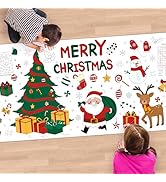 Childom 1 Pack Christmas Coloring Tablecloth for Kids,Christmas Crafts for Kids,30 x 72 Inch Disp...