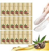 TEAWOO 18 Pairs Moisturizing Foot Masks with Castor Oil &amp; Jojoba Oil, Intensely Hydrating Foot Ma...