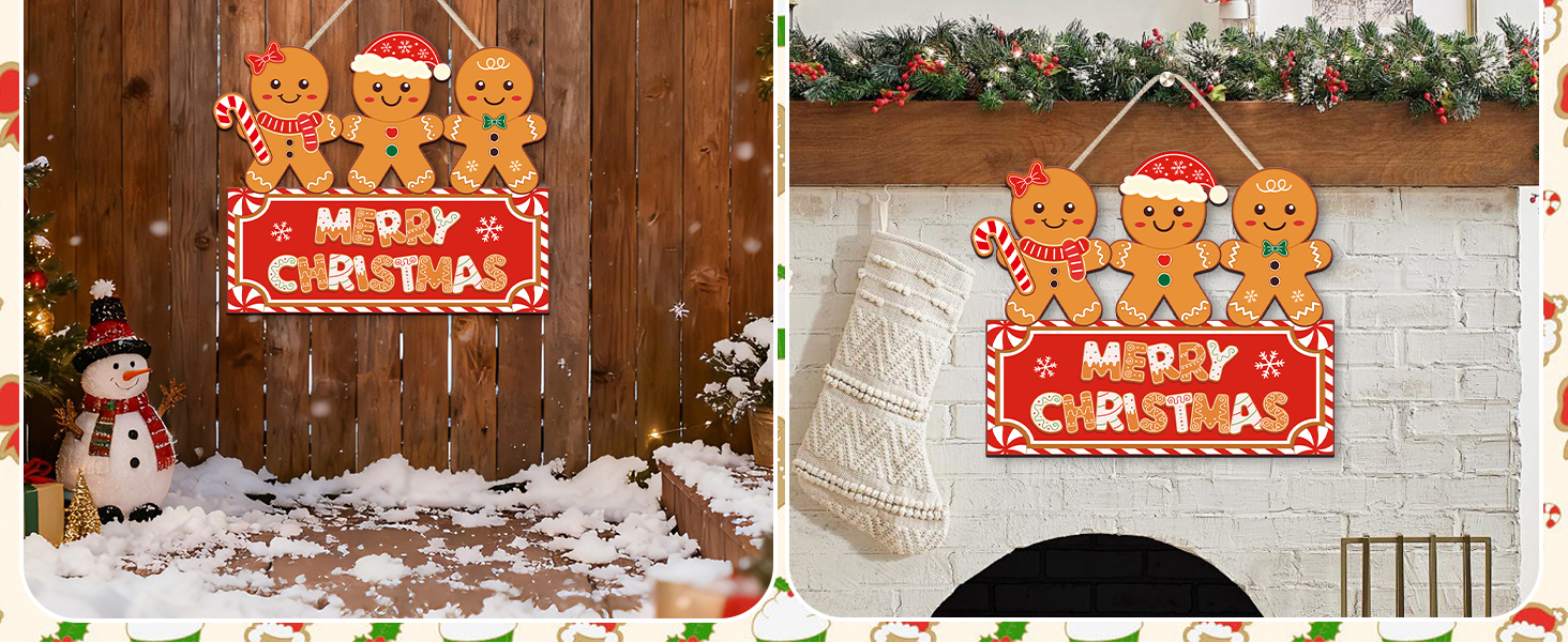 christmas front door sign