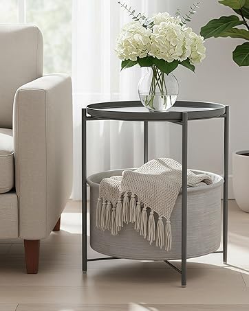 Small round side table