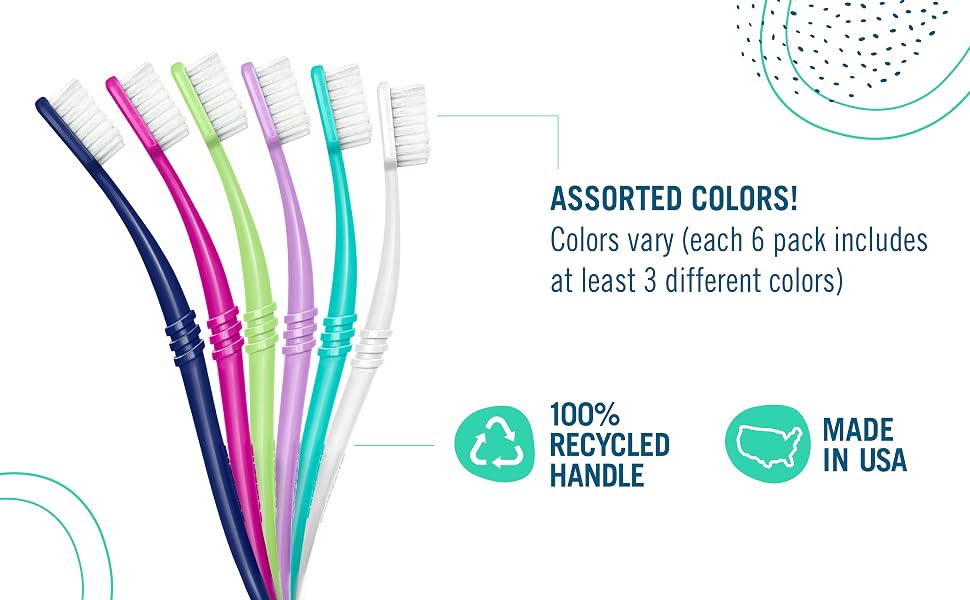 assorted colors 100% recycled handle made in USA