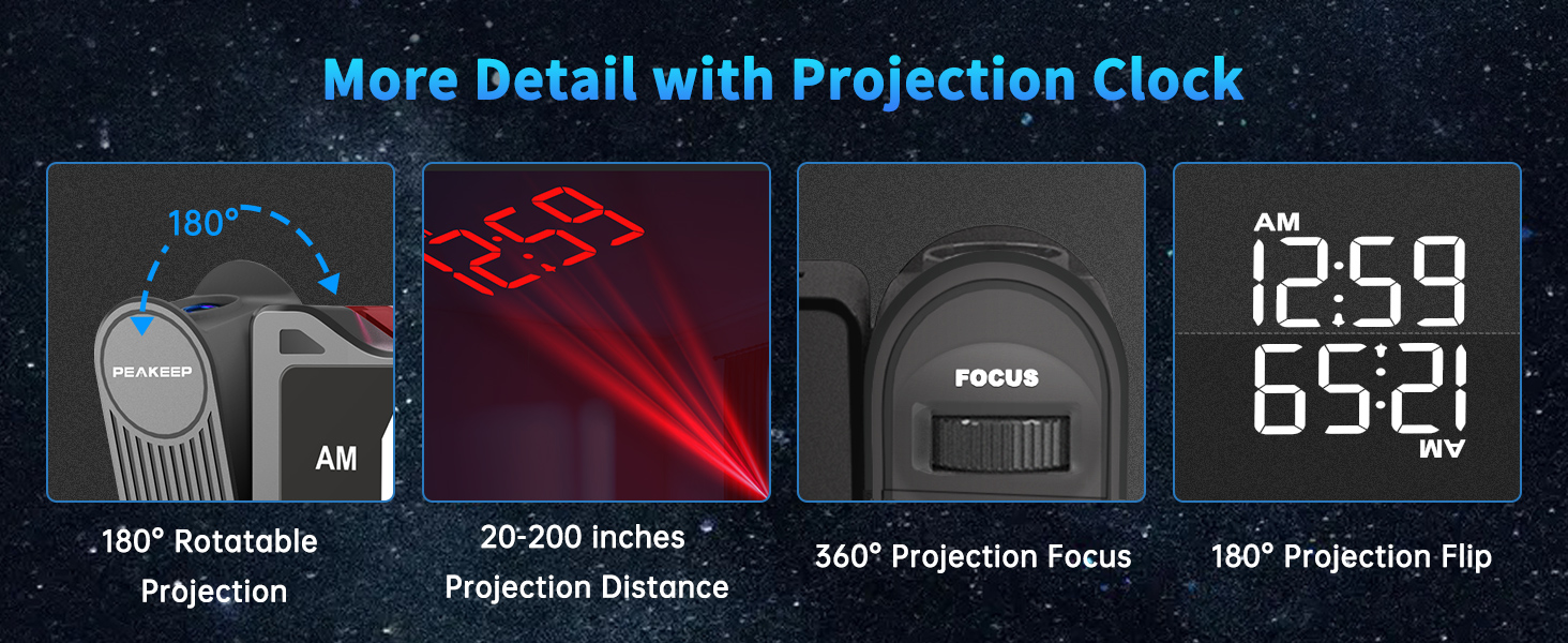 led projection clock