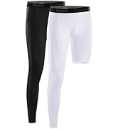 Runhit Men's Basketball One Leg Compression Tights Full Length Single Leg Compression Pants Sport...