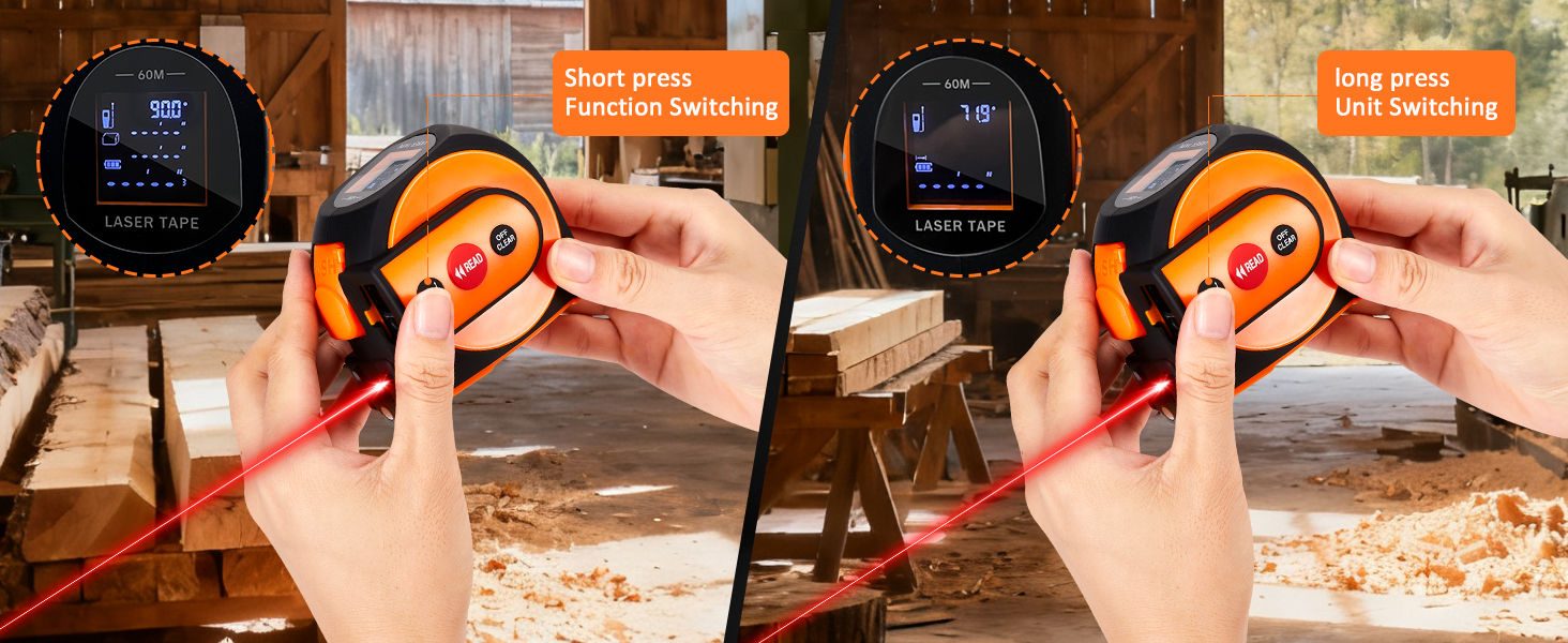 tape measure with laser