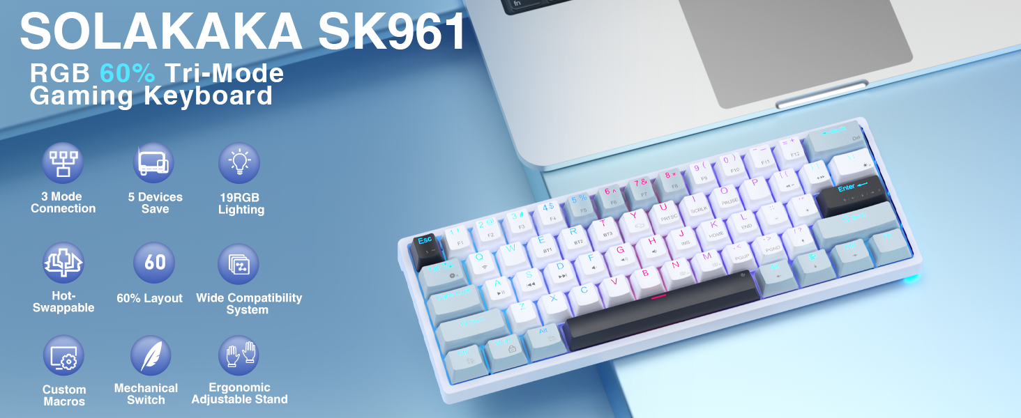 gaming keyboard mechanical keyboard 60 percent keyboard wireless gaming keyboard