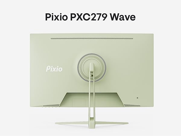 Pixio PXC279 Wave Mint Green 27 inch 300Hz Refresh Rate FHD 1080p Resolution 1650R Curved Fast VA Pa...