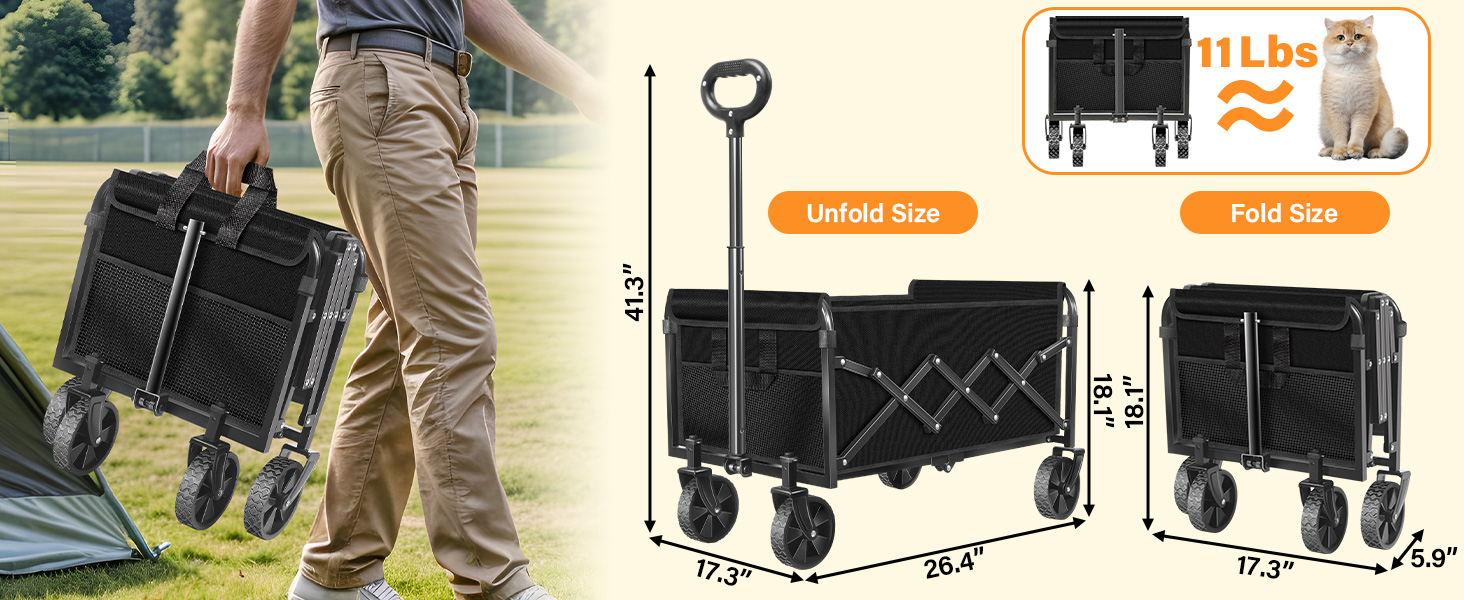 collapsible wagon,foldable wagon,outdoor wagon,family grocery wagon,easy storage&amp;amp;space saving wagon