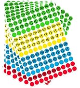 Garage Sale Price Stickers – 1540 pcs 3/4 Inch Round Colored Labels - Removable Dot Tags for Yard...