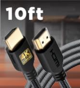 PowerBear 4K HDMI Cable 10 ft [2 Pack] High Speed, Braided Nylon &amp; Gold Connectors, 4K @ 60Hz, Ul...
