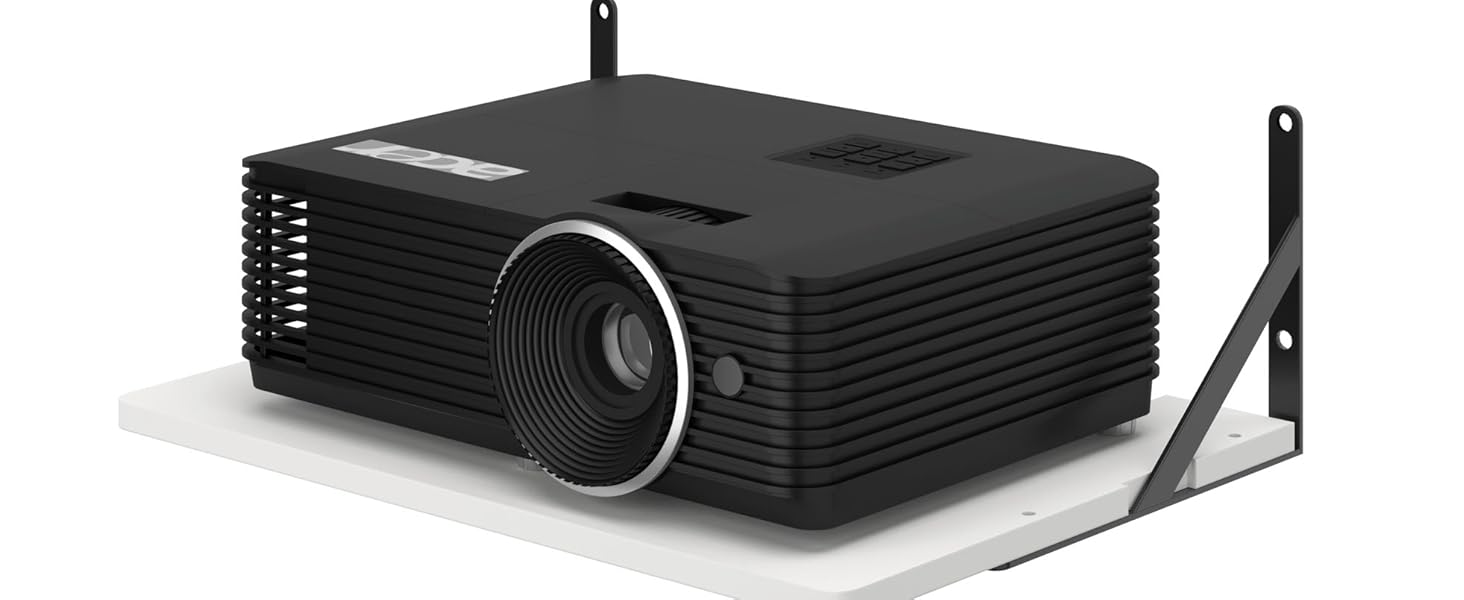 White Small Mini Projector Shelf/Modem Shelf