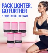 Acteon Microfiber Quick Dry Gym Towel, Silver ION Odor-Free Mega Absorbent Fiber, Fast Drying, Me...